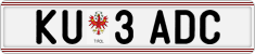 License plate of Austria, Regular plates