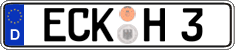 German license plate, Regular plates