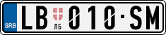 License plate of Serbia, Cars