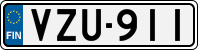 License plate of Finland, Cars