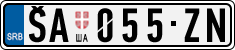 License plate of Serbia, Cars
