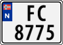 License plate of Norway, Trailers, motorcycles, special vehicles