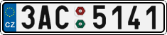 License plate of the Czech Republic, Cars (2001)
