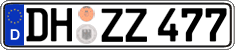 German license plate, Regular plates
