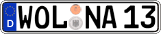 German license plate, Regular plates