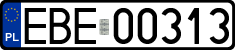 License plates of Poland, Regular car plates