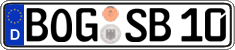 German license plate, Regular plates