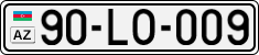 License plate of Azerbaijan, Cars
