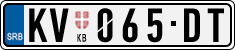 License plate of Serbia, Cars