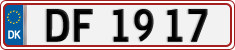 License plate of Denmark, Regular plates