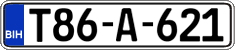 License plate of Bosnia and Herzegovina, Regular plates