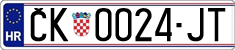 License plate of Croatia, Regular plates