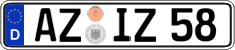 German license plate, Regular plates