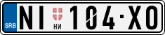 License plate of Serbia, Cars