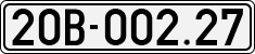 License plate of Vietnam, Cars