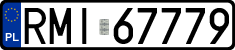 License plates of Poland, Regular car plates