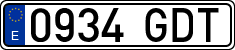 License plates of Spain, Ordinary (2000)