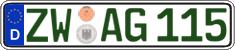 German license plate, Regular plates