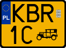 License plates of Poland, Oldtimers