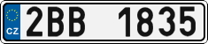 License plate of the Czech Republic, Cars (2001)
