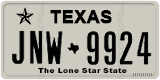 Texas, Regular plates (2012) (АBC-1234)