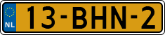 License plate of the Netherlands, Heavy Commercial Vehicles (1994 system)