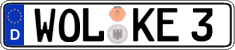 German license plate, Regular plates