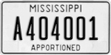 Mississippi, Apportioned