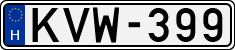 license plates of Hungary, Cars (1990)