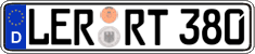 German license plate, Regular plates
