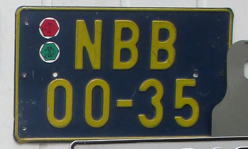 NBB 00-35, License plate without vehicle 
