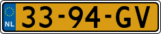 License plate of the Netherlands, Border Traffic (1953-2021 system)