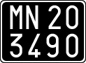 License plate of Italy, Cars (1927 year series)