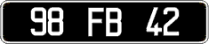 French license plate, FNI