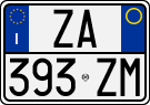 License plate of Italy, Cars (1994 year series)