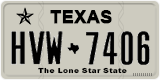 Texas, Regular plates (2012) (АBC-1234)