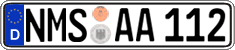 German license plate, Regular plates