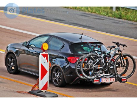 EF 21714, License plate without vehicle