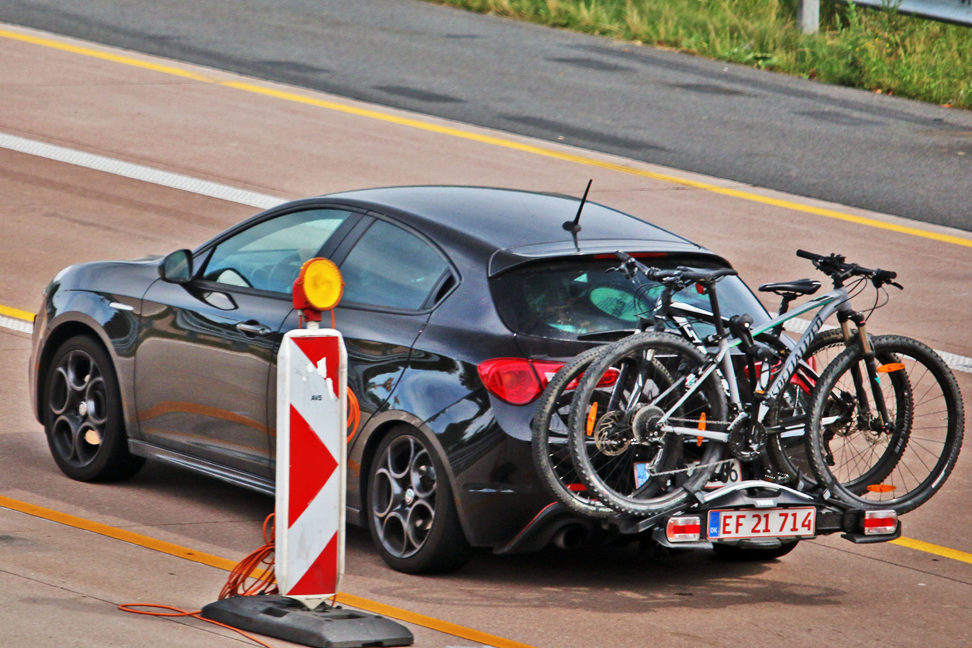 EF 21714, License plate without vehicle 