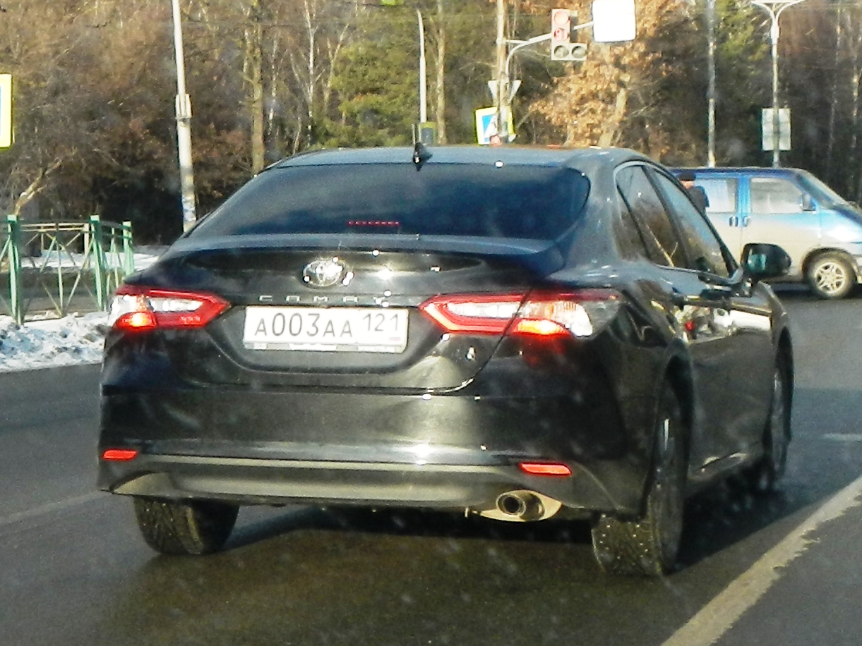 а 003 аа 121, Toyota Camry 7th gen (XV50; Global-market), facelift, 2014–2018