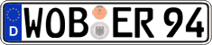 German license plate, Regular plates