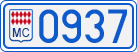 License plate of Monaco, Cars