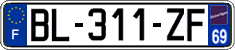 French license plate, SIV (ordinary)