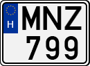 license plates of Hungary, Cars (1990)