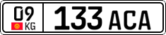 License plate of Kyrgyzstan, Private owners (2016)