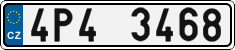 License plate of the Czech Republic, Cars (2001)