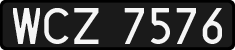 License plates of Poland, 1976 year system