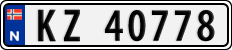 License plate of Norway, Cars