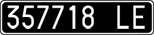 License plate of Italy, Cars (1927 year series)