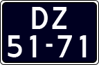 License plate of the Netherlands, Imported oldtimers (cars)